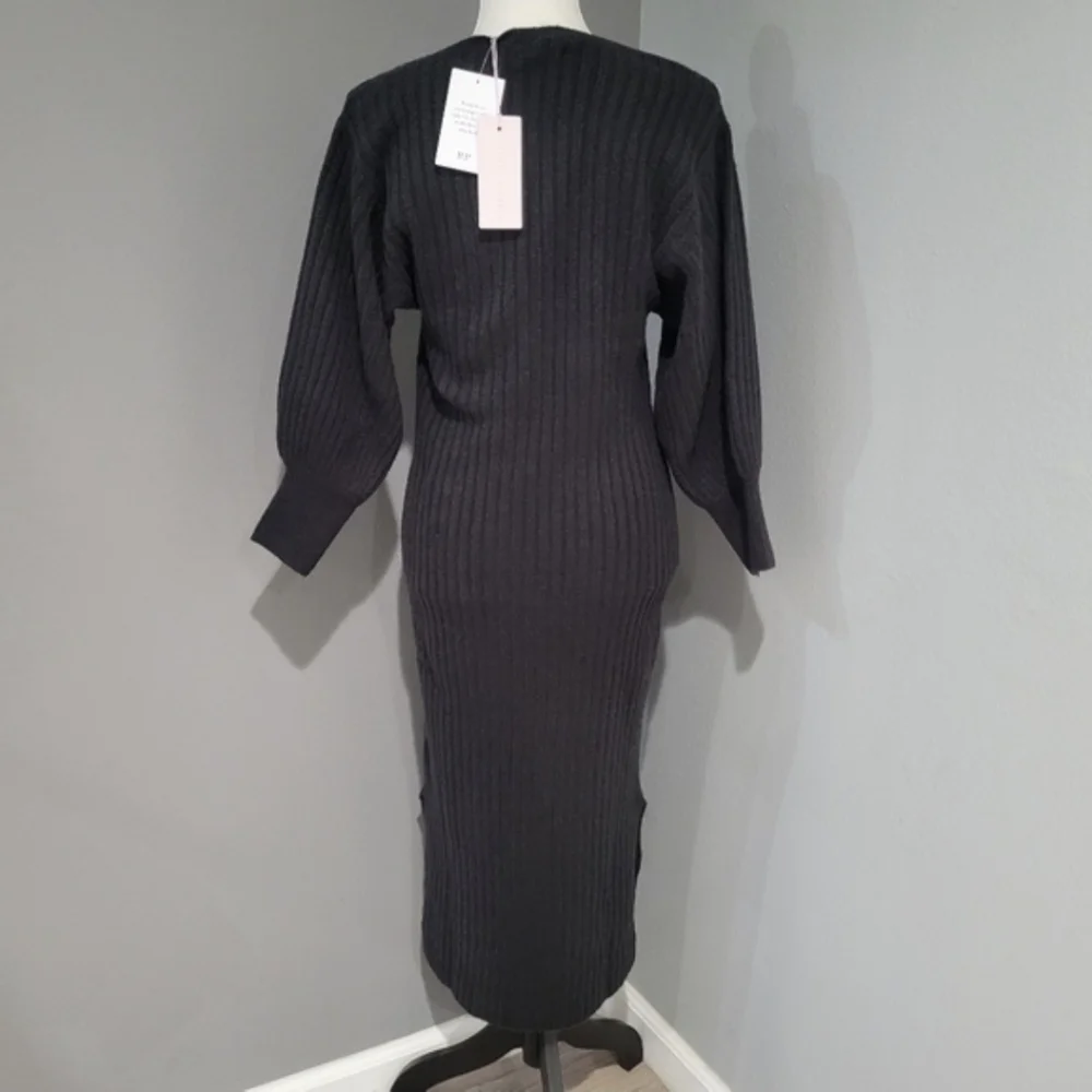 Rachel Parcell Bubble Sleeve Ribbed Knit Sweater Dress - Picture 4 of 5